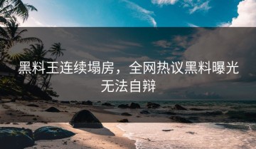 黑料王连续塌房，全网热议黑料曝光无法自辩