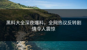 黑料大全深夜爆料，全网热议反转剧情令人震惊