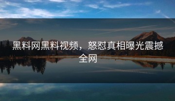 黑料网黑料视频，怒怼真相曝光震撼全网