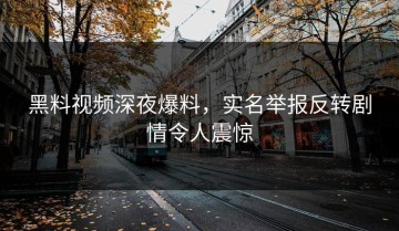 黑料视频深夜爆料，实名举报反转剧情令人震惊