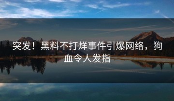 突发！黑料不打烊事件引爆网络，狗血令人发指