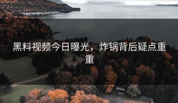黑料视频今日曝光，炸锅背后疑点重重