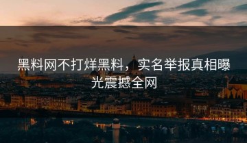 黑料网不打烊黑料，实名举报真相曝光震撼全网