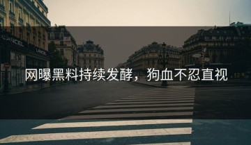 网曝黑料持续发酵，狗血不忍直视