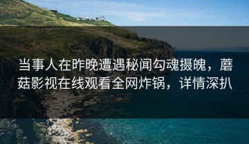 当事人在昨晚遭遇秘闻勾魂摄魄，蘑菇影视在线观看全网炸锅，详情深扒