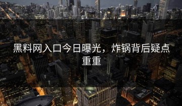 黑料网入口今日曝光，炸锅背后疑点重重
